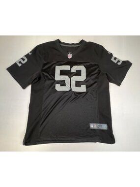 Nike Khalil Mack Oakland Raiders Jersey Size 48 Black Stitched NFL Football